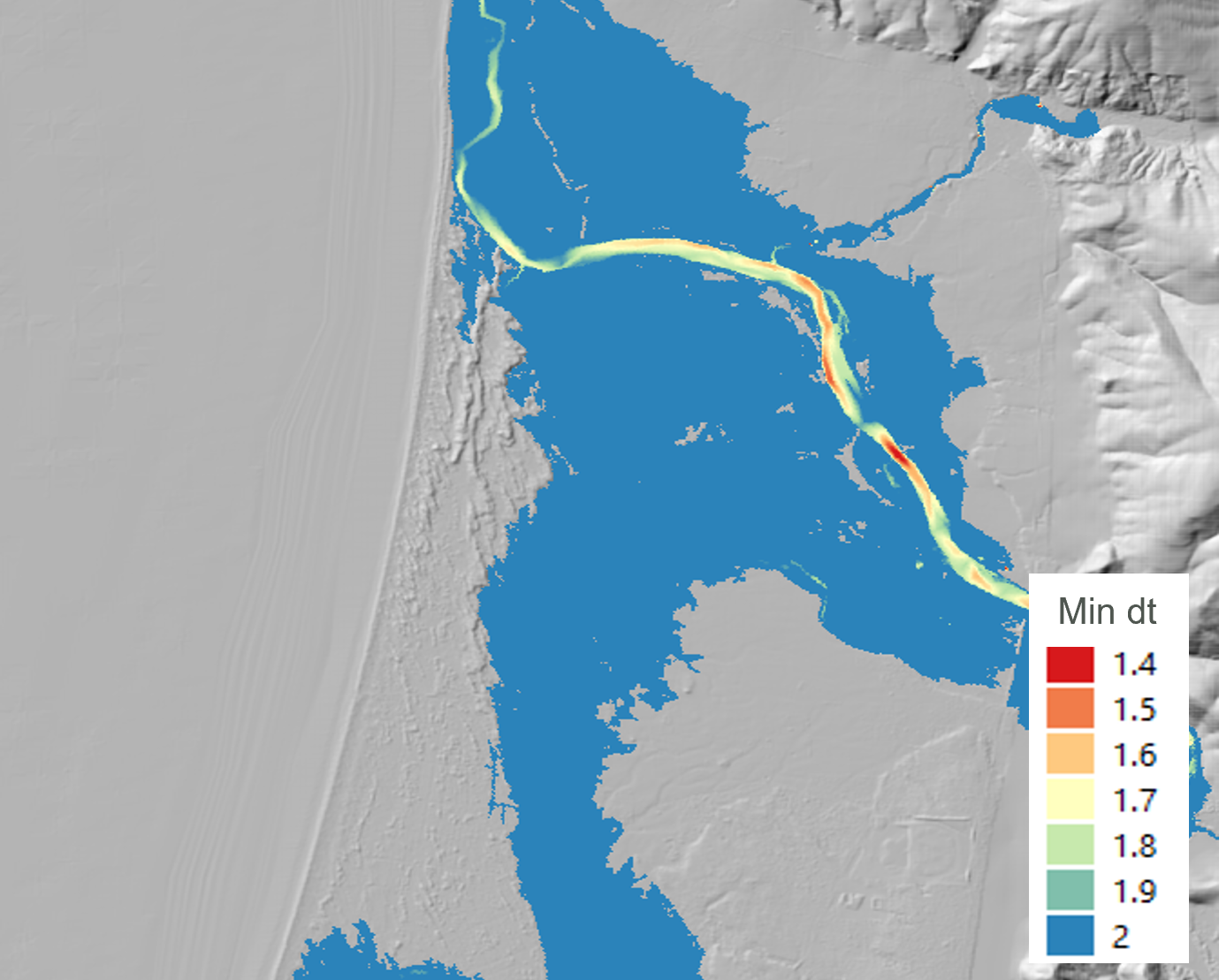 **TUFLOW HPC Minimum Timestep (dt) Map Output**