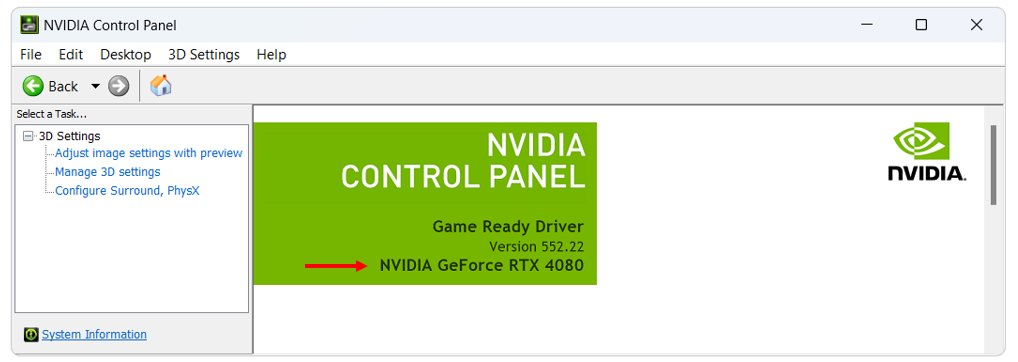 **NVIDIA GPU Model**