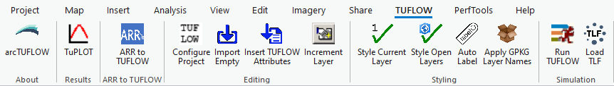 **ArcGIS Pro TUFLOW Toolbar**