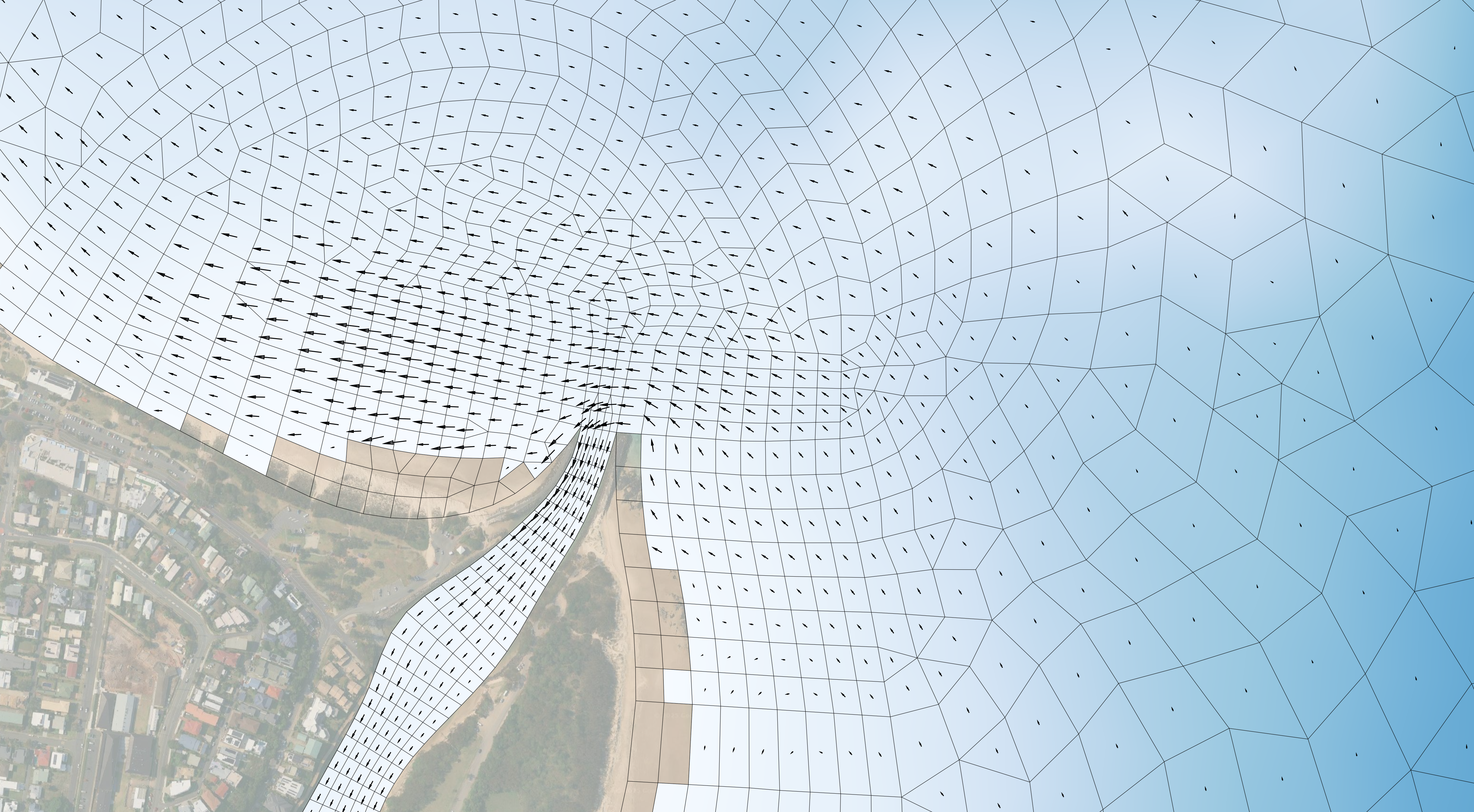 Depth Output With Overlaid Velocity Vectors